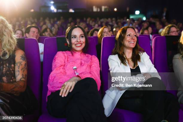 Mina Tander and Lavinia Wilson attend the Next on Netflix event at Kosmos on March 13, 2024 in Berlin, Germany.