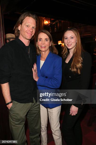 Mike Kraus, Ingrid Kraus and her granddaughter Mona Karl during the Lisa Film premiere of "Peter Kraus - Eine Legende" at Metro Kinokulturhaus on...