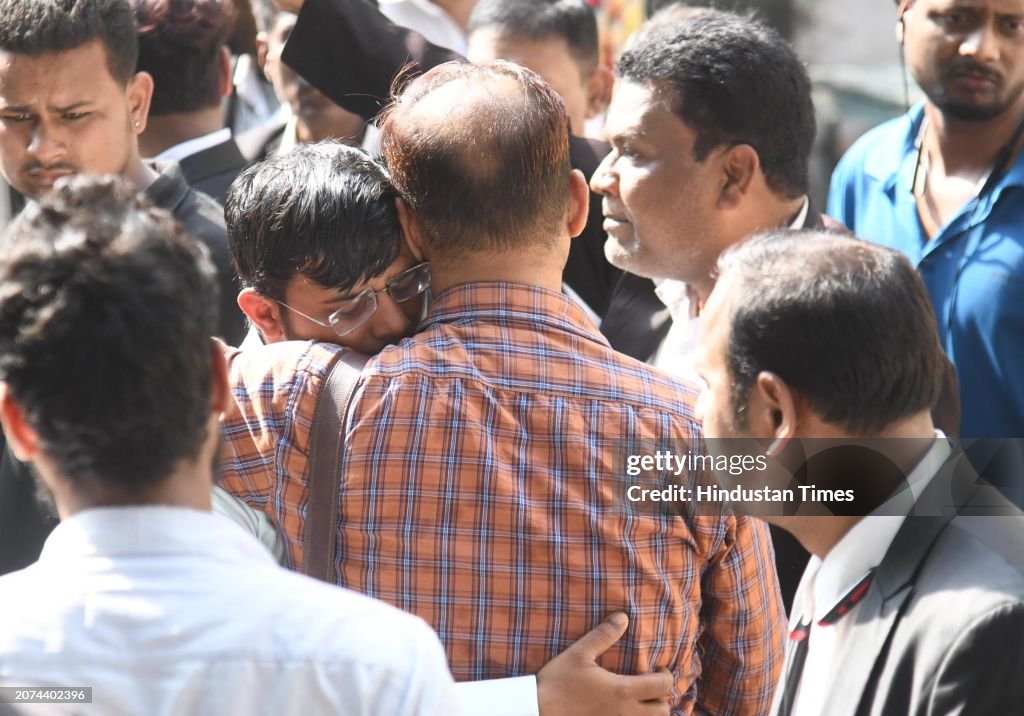 Family members weeping after death of a lawyer Devendra Prasad after Family members weeping after death of a lawyer Devendra Prasad after