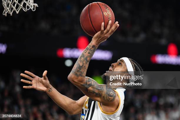 Bryce Tyler Jones Jr. Is in action during the U-BT Cluj-Napoca vs. London Lions game at BT Arena in Cluj-Napoca, on March 13, 2024.