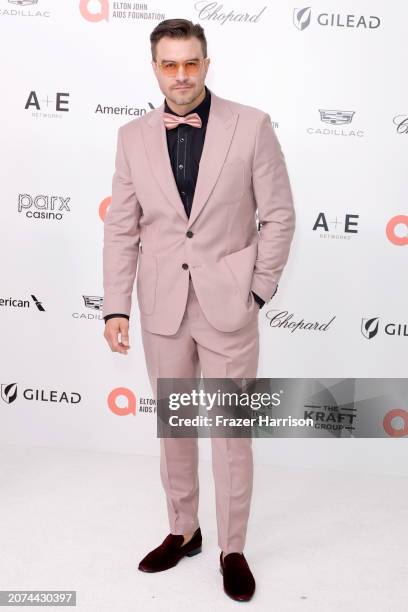 Rob Mayes attends the Elton John AIDS Foundation's 32nd Annual Academy Awards Viewing Party on March 10, 2024 in West Hollywood, California.