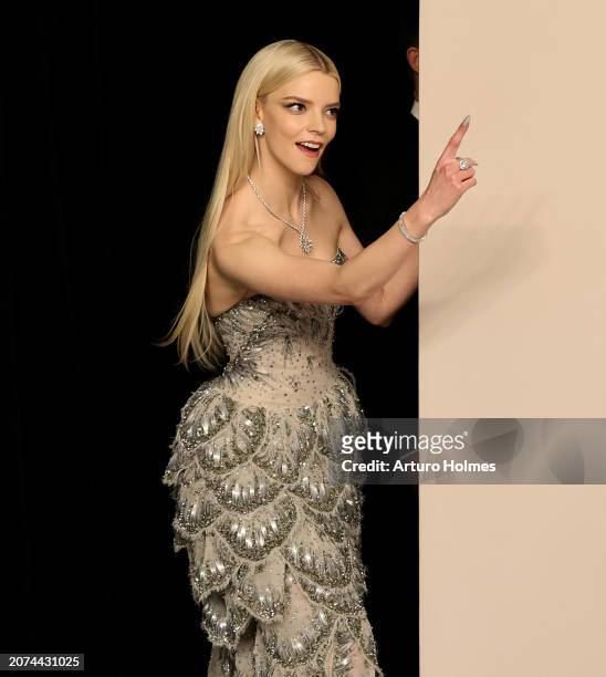 Anya Taylor-Joy poses in the press room during the 96th Annual Academy Awards at Ovation Hollywood on March 10, 2024 in Hollywood, California.