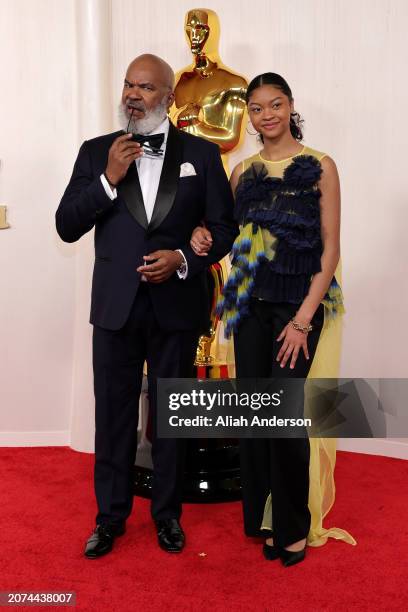 David Alan Grier and Luisa Danbi Grier-Kim attend the 96th Annual Academy Awards on March 10, 2024 in Hollywood, California.