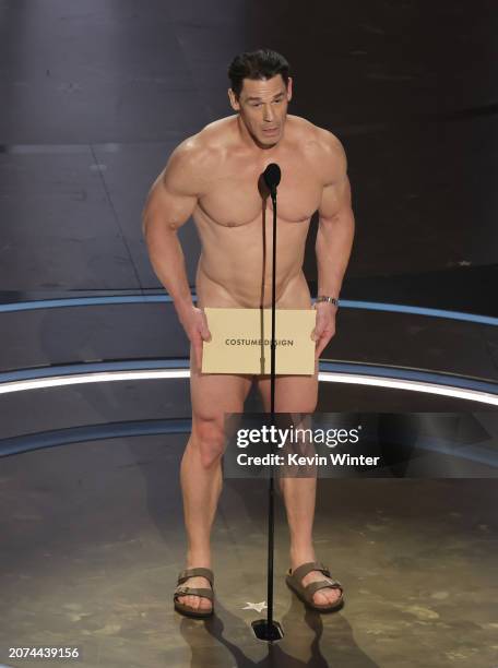 John Cena speaks onstage during the 96th Annual Academy Awards at Dolby Theatre on March 10, 2024 in Hollywood, California.