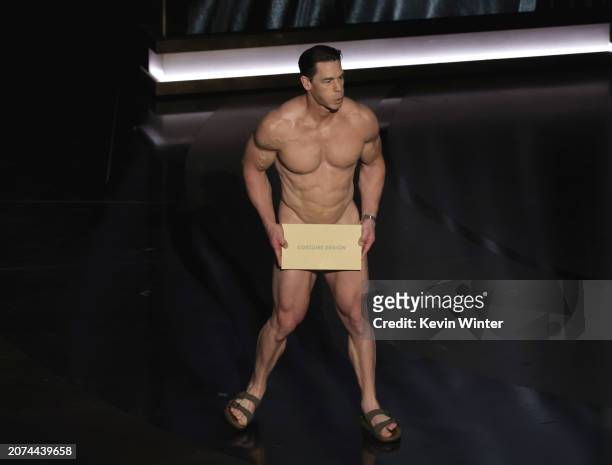 John Cena speaks onstage during the 96th Annual Academy Awards at Dolby Theatre on March 10, 2024 in Hollywood, California.