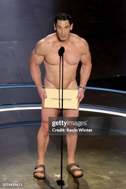 John Cena speaks onstage during the 96th Annual Academy Awards at Dolby Theatre on March 10, 2024 in Hollywood, California.