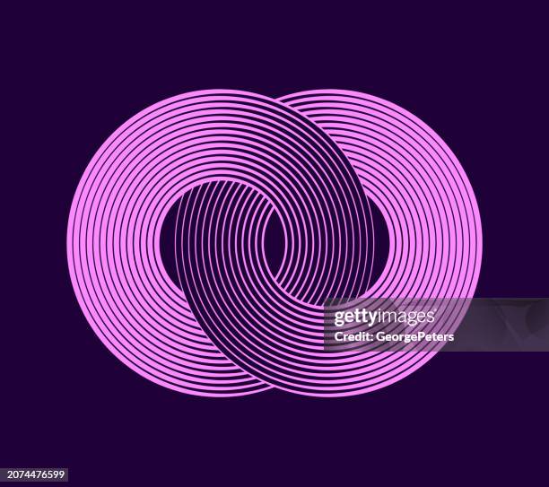 interlocking circles - artificial intelligence logo stock illustrations