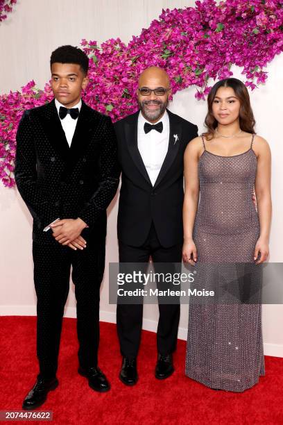 Elijah Wright, Jeffrey Wright and Juno Wright attend the 96th Annual Academy Awards on March 10, 2024 in Hollywood, California.