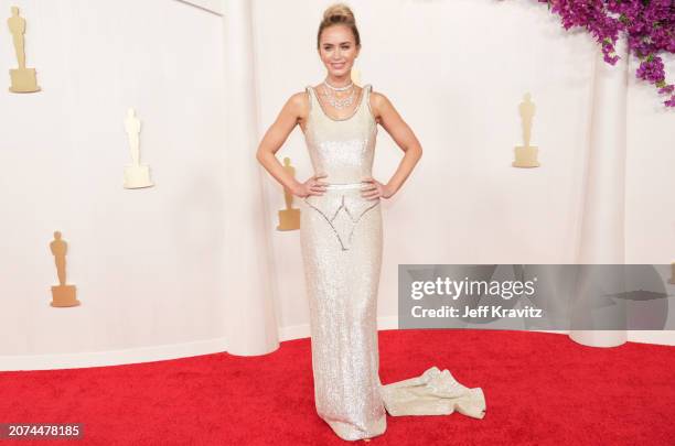 Emily Blunt attends the 96th Annual Academy Awards at Dolby Theatre on March 10, 2024 in Hollywood, California.