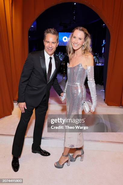 Eric McCormack and Janet McCormack attend the Elton John AIDS Foundation's 32nd Annual Academy Awards Viewing Party on March 10, 2024 in West...