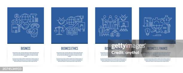 business and finance, business ethics, business people onboarding app screens vector illustration - entrepreneur stock illustrations