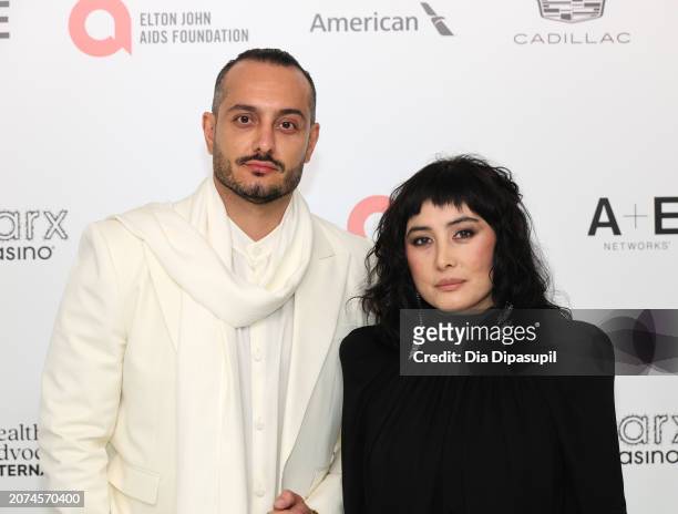 Dr. Iman and Josie Ho attend the Elton John AIDS Foundation's 32nd Annual Academy Awards Viewing Party on March 10, 2024 in West Hollywood,...