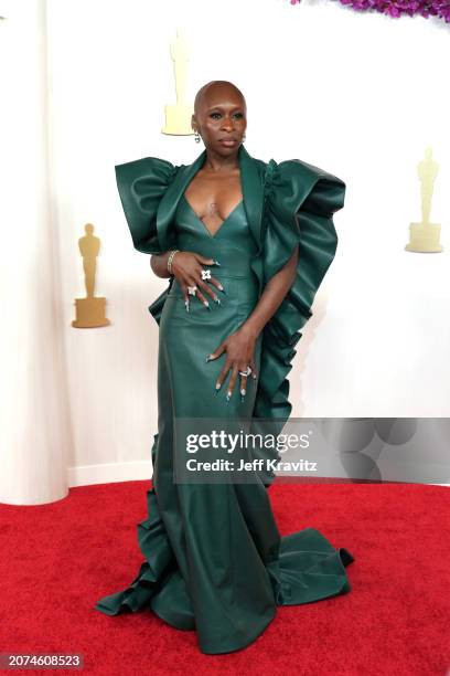 Cynthia Erivo attends the 96th Annual Academy Awards on March 10, 2024 in Hollywood, California.