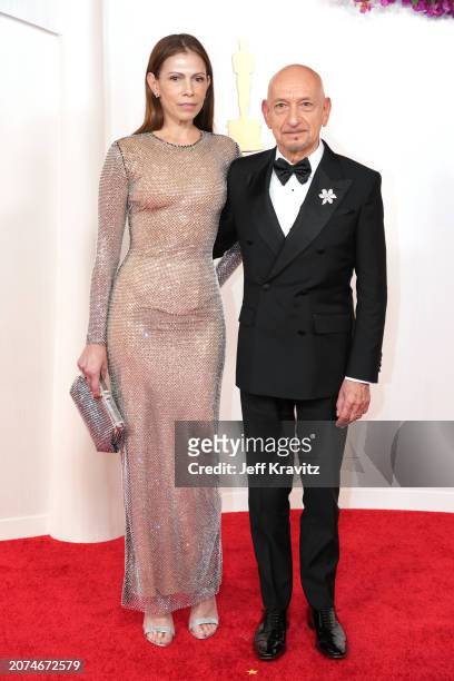 Daniela Lavender and Sir Ben Kingsley attend the 96th Annual Academy Awards at Dolby Theatre on March 10, 2024 in Hollywood, California.