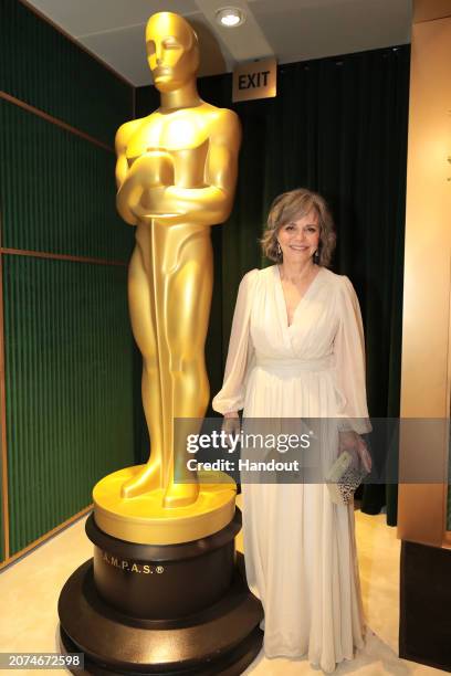 In this handout photo provided by A.M.P.A.S., Sally Field is seen backstage during the 96th Annual Academy Awards at Dolby Theatre on March 10, 2024...