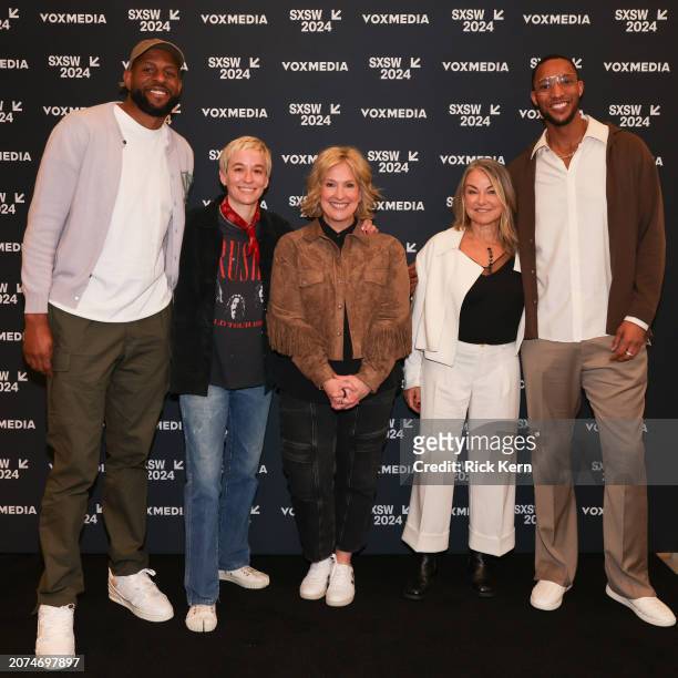 Andre Iguodala, Megan Rapinoe, Dr. Brené Brown, Esther Perel, and Evan Turner at Vox Media Podcast Stage Presented by Atlassian at SXSW on March 10,...