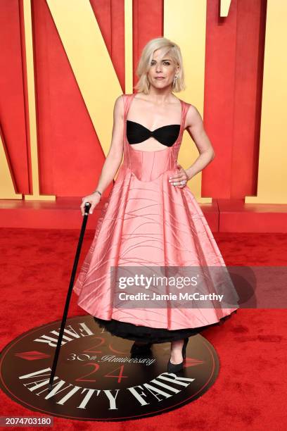 Selma Blair attends the 2024 Vanity Fair Oscar Party Hosted By Radhika Jones at Wallis Annenberg Center for the Performing Arts on March 10, 2024 in...