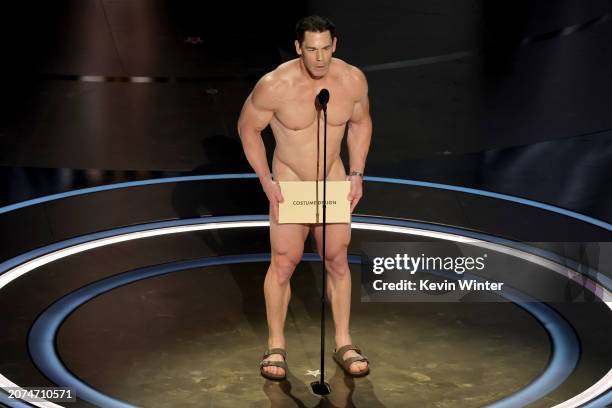 John Cena speaks onstage during the 96th Annual Academy Awards at Dolby Theatre on March 10, 2024 in Hollywood, California.