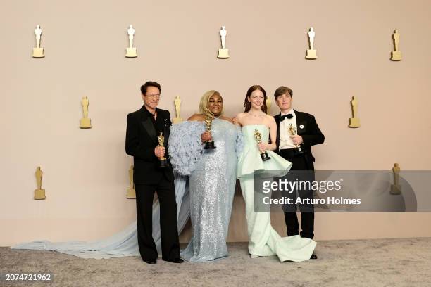 Robert Downey Jr., winner of the Best Supporting Actor award for "Oppenheimer, Da'Vine Joy Randolph, winner of the Best Supporting Actress award for...