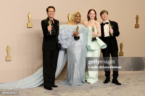 Robert Downey Jr., winner of the Best Supporting Actor award for "Oppenheimer, Da'Vine Joy Randolph, winner of the Best Supporting Actress award for...