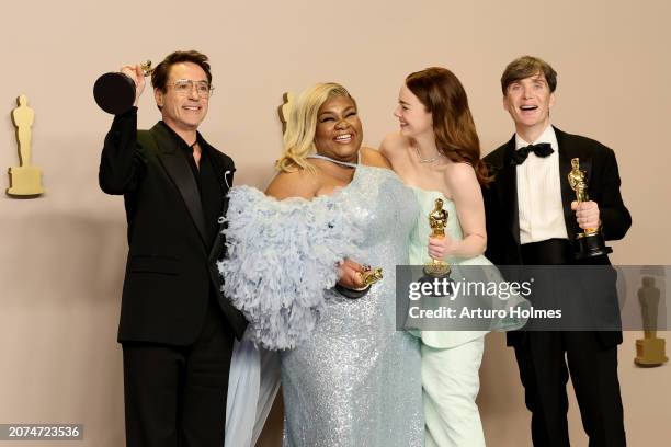 Robert Downey Jr., winner of the Best Supporting Actor award for "Oppenheimer, Da'Vine Joy Randolph, winner of the Best Supporting Actress award for...