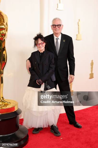 Mary Jo Deschanel and Caleb Deschanel attend the 96th Annual Academy Awards on March 10, 2024 in Hollywood, California.