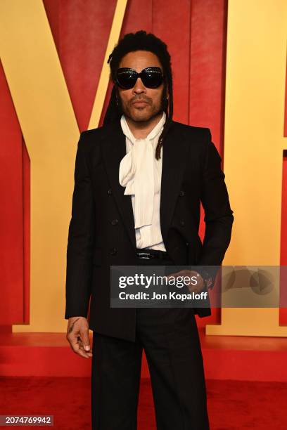 Lenny Kravitz attends the 2024 Vanity Fair Oscar Party Hosted By Radhika Jones at Wallis Annenberg Center for the Performing Arts on March 10, 2024...