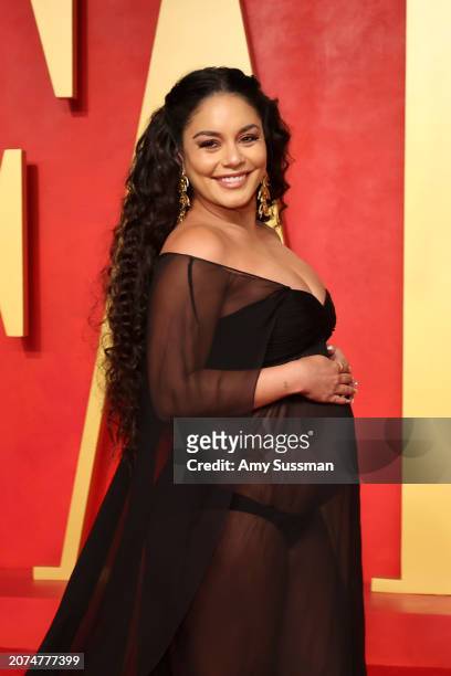 Vanessa Hudgens attends the 2024 Vanity Fair Oscar Party Hosted By Radhika Jones at Wallis Annenberg Center for the Performing Arts on March 10, 2024...