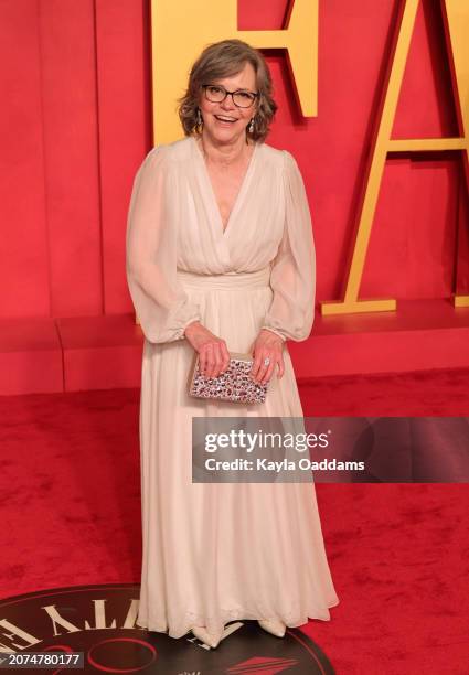 Sally Field attends the 2024 Vanity Fair Oscar Party Hosted By Radhika Jones at Wallis Annenberg Center for the Performing Arts on March 10, 2024 in...