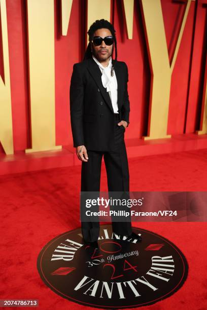 Lenny Kravitz attends the 2024 Vanity Fair Oscar Party Hosted By Radhika Jones at Wallis Annenberg Center for the Performing Arts on March 10, 2024...