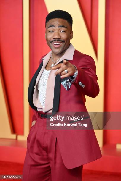 Donald Glover attends the 2024 Vanity Fair Oscar Party hosted by Radhika Jones at Wallis Annenberg Center for the Performing Arts on March 10, 2024...