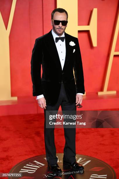 Tom Ford attends the 2024 Vanity Fair Oscar Party hosted by Radhika Jones at Wallis Annenberg Center for the Performing Arts on March 10, 2024 in...