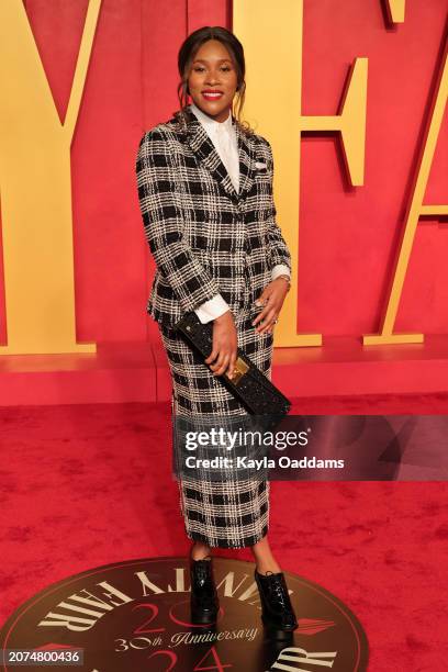 Nina Westbrook attends the 2024 Vanity Fair Oscar Party Hosted By Radhika Jones at Wallis Annenberg Center for the Performing Arts on March 10, 2024...