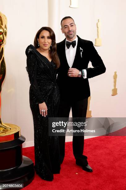 Jomana Al-Rashid and Mohammed Al Turki attend the 96th Annual Academy Awards on March 10, 2024 in Hollywood, California.