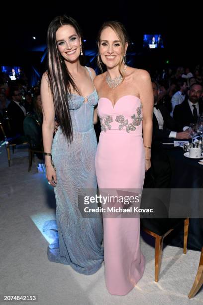 Lydia Hearst and Gillian Hearst attend the Elton John AIDS Foundation's 32nd Annual Academy Awards Viewing Party on March 10, 2024 in West Hollywood,...