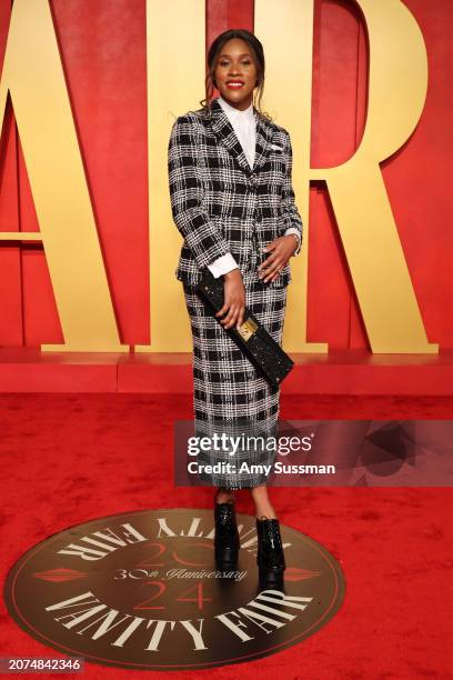 Nina Westbrook attends the 2024 Vanity Fair Oscar Party Hosted By Radhika Jones at Wallis Annenberg Center for the Performing Arts on March 10, 2024...