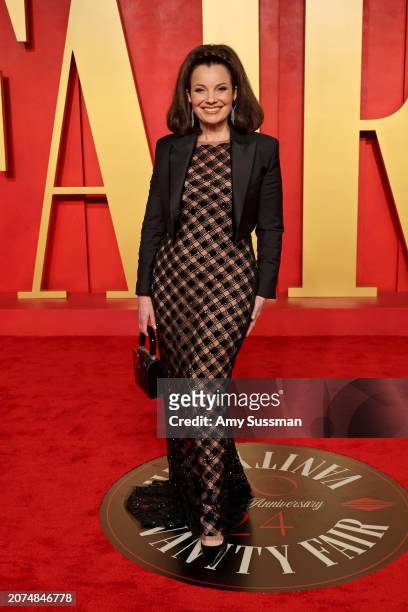 Fran Drescher attends the 2024 Vanity Fair Oscar Party Hosted By Radhika Jones at Wallis Annenberg Center for the Performing Arts on March 10, 2024...