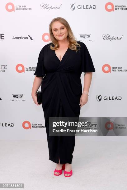 Danielle Macdonald attends the Elton John AIDS Foundation's 32nd Annual Academy Awards Viewing Party on March 10, 2024 in West Hollywood, California.