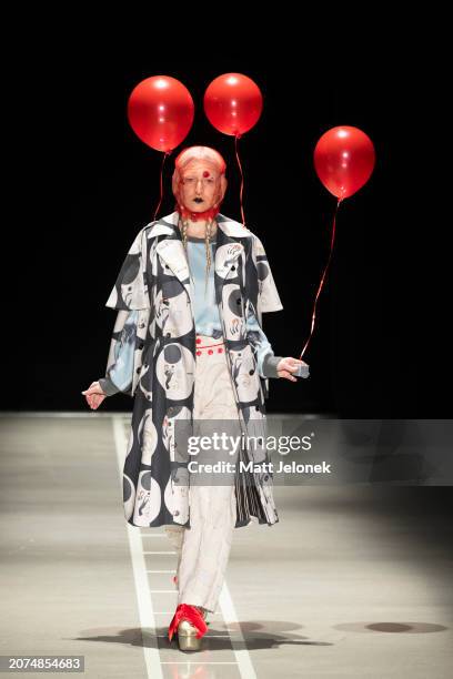 Model walks the runway at the pays des fées show during the Rakuten Fashion Week TOKYO 2024 A/W at Shibuya Hikarie Hikarie Hall B on March 11, 2024...