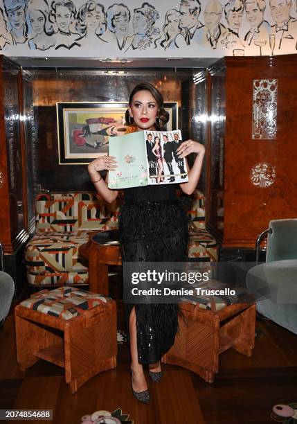 Janel Parrish attends the Vanity Fair and SmartTox Oscars viewing event at the Delilah Lounge on March 10, 2024 in Las Vegas, Nevada.