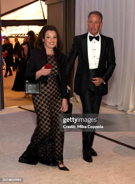 Fran Drescher and Peter Marc Jacobson attend the Governors Ball during the 96th Annual Academy Awards at Dolby Theatre on March 10, 2024 in...