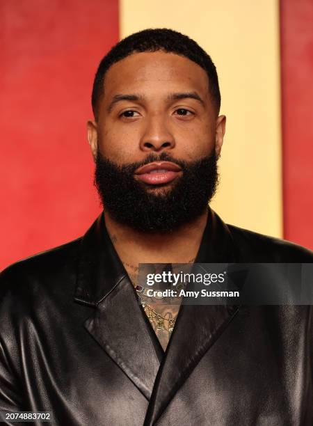 Odell Beckham Jr. Attends the 2024 Vanity Fair Oscar Party Hosted By Radhika Jones at Wallis Annenberg Center for the Performing Arts on March 10,...