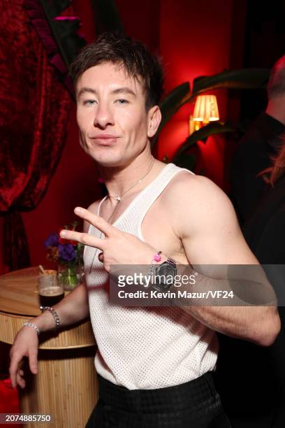 Barry Keoghan attends the 2024 Vanity Fair Oscar Party Hosted By Radhika Jones at Wallis Annenberg Center for the Performing Arts on March 10, 2024...