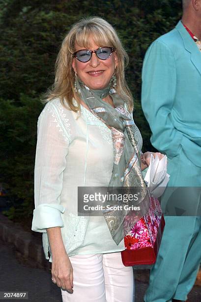 Actress Bette Midler arrives at the New York Restoration Project?s Spring Picnic Benefit at New Leaf Cafe in Fort Tryon Park June 11, 2003 in New...