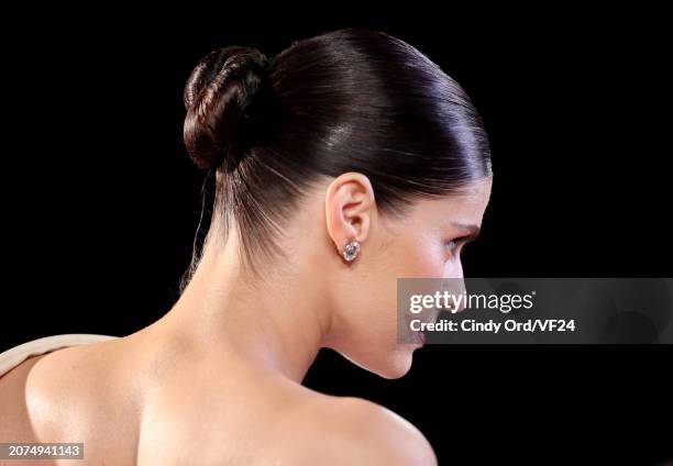 Alexandra Daddario attends the 2024 Vanity Fair Oscar Party Hosted By Radhika Jones at Wallis Annenberg Center for the Performing Arts on March 10,...