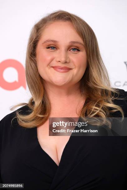 Danielle Macdonald attends the Elton John AIDS Foundation's 32nd Annual Academy Awards Viewing Party on March 10, 2024 in West Hollywood, California.