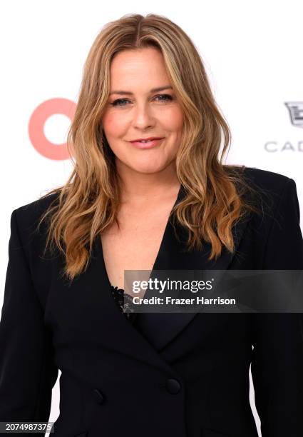 Alicia Silverstone attends the Elton John AIDS Foundation's 32nd Annual Academy Awards Viewing Party on March 10, 2024 in West Hollywood, California.