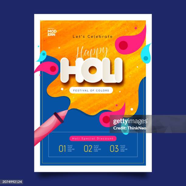 indian festival of colors happy holi celebration. holi club party of colors. - film festival vector stock illustrations