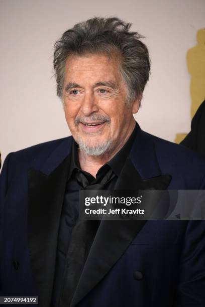 Al Pacino onstage in the press room at the 96th Annual Academy Awards at Ovation Hollywood on March 10, 2024 in Hollywood, California.