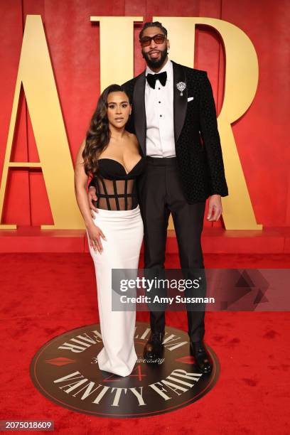 Marlen Davis and Anthony Davis attend the 2024 Vanity Fair Oscar Party Hosted By Radhika Jones at Wallis Annenberg Center for the Performing Arts on...